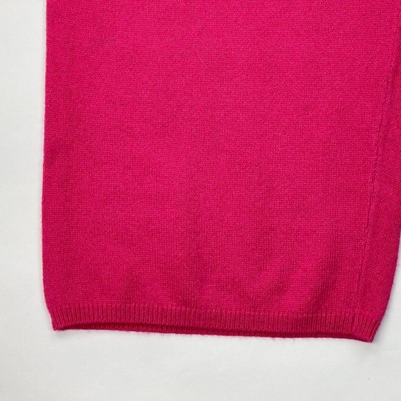 Bloomingdales Silk Cashmere Knit Pant Women L NWOT Elastic Waist Drawstring Pink - Picture 6 of 12